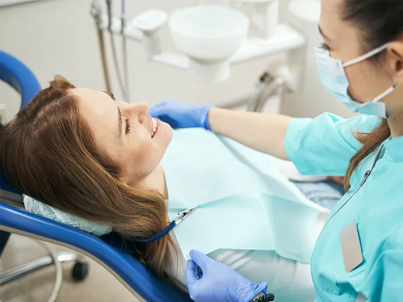 woman dental check-up