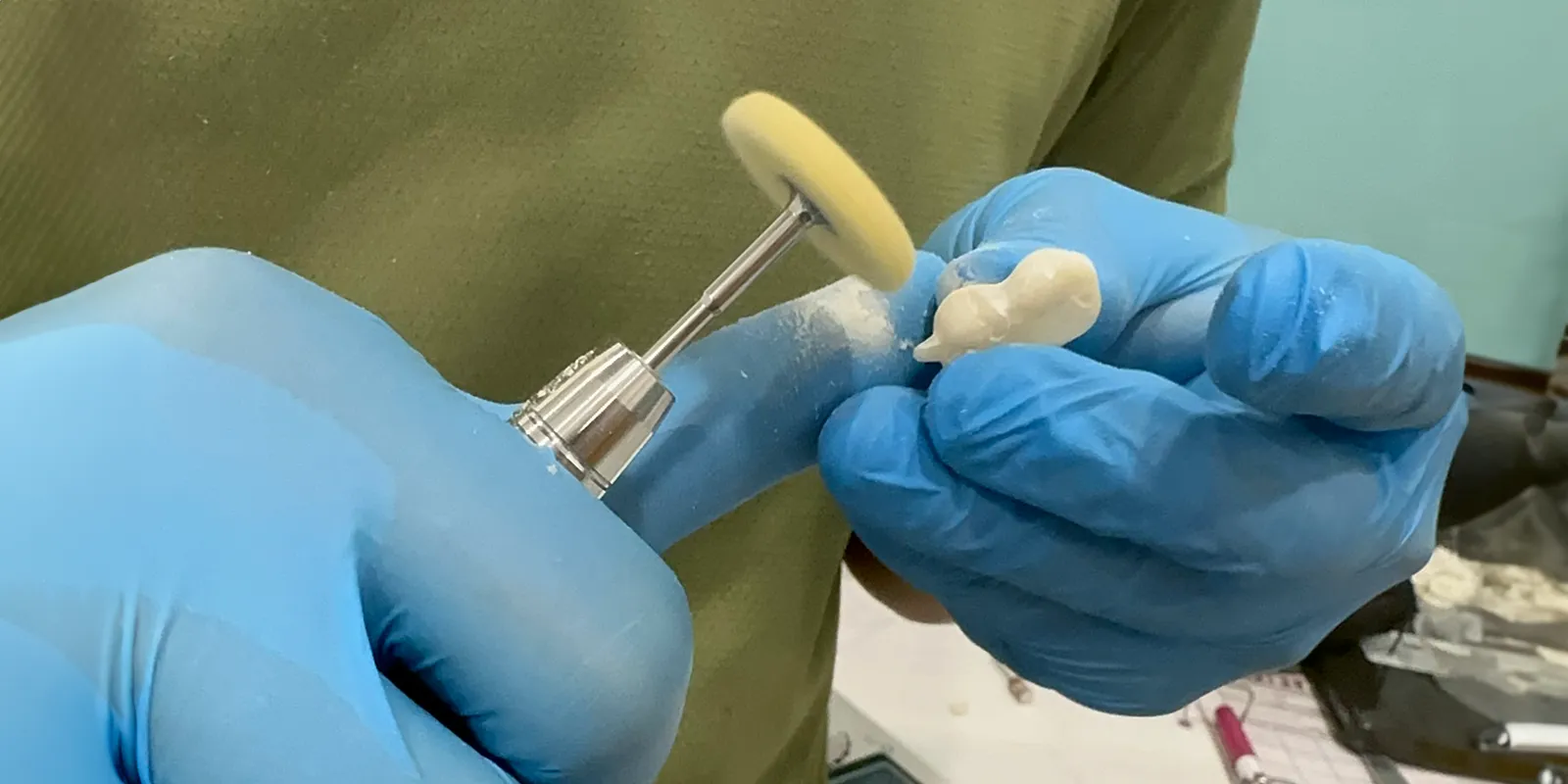 Polishing 3d printed crown