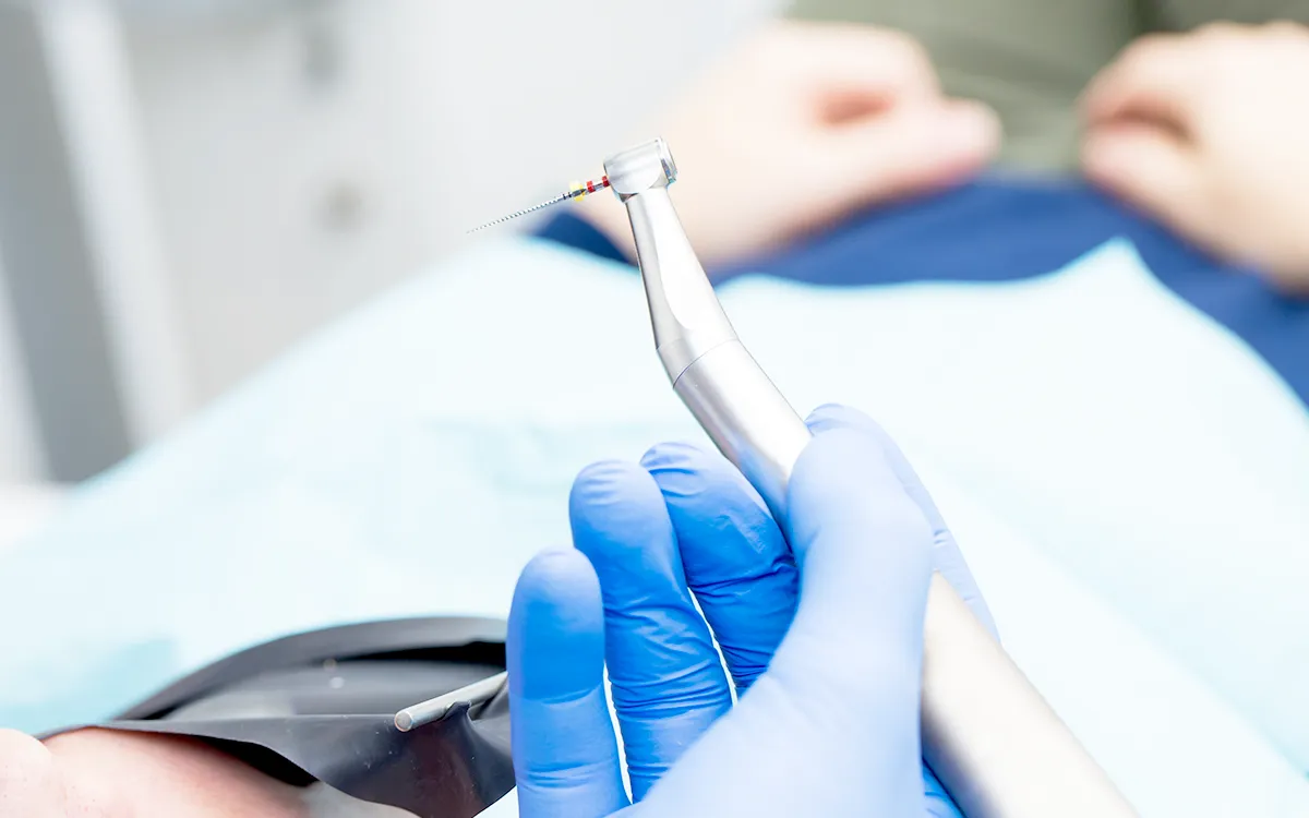 drill and needle for root canal treatment